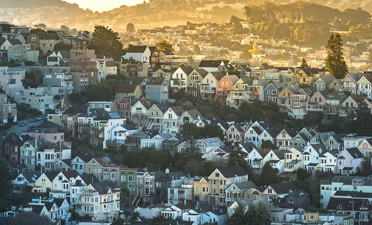 View of San Francisco housing
